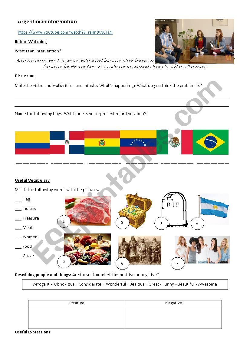 Argentinian Intervention worksheet