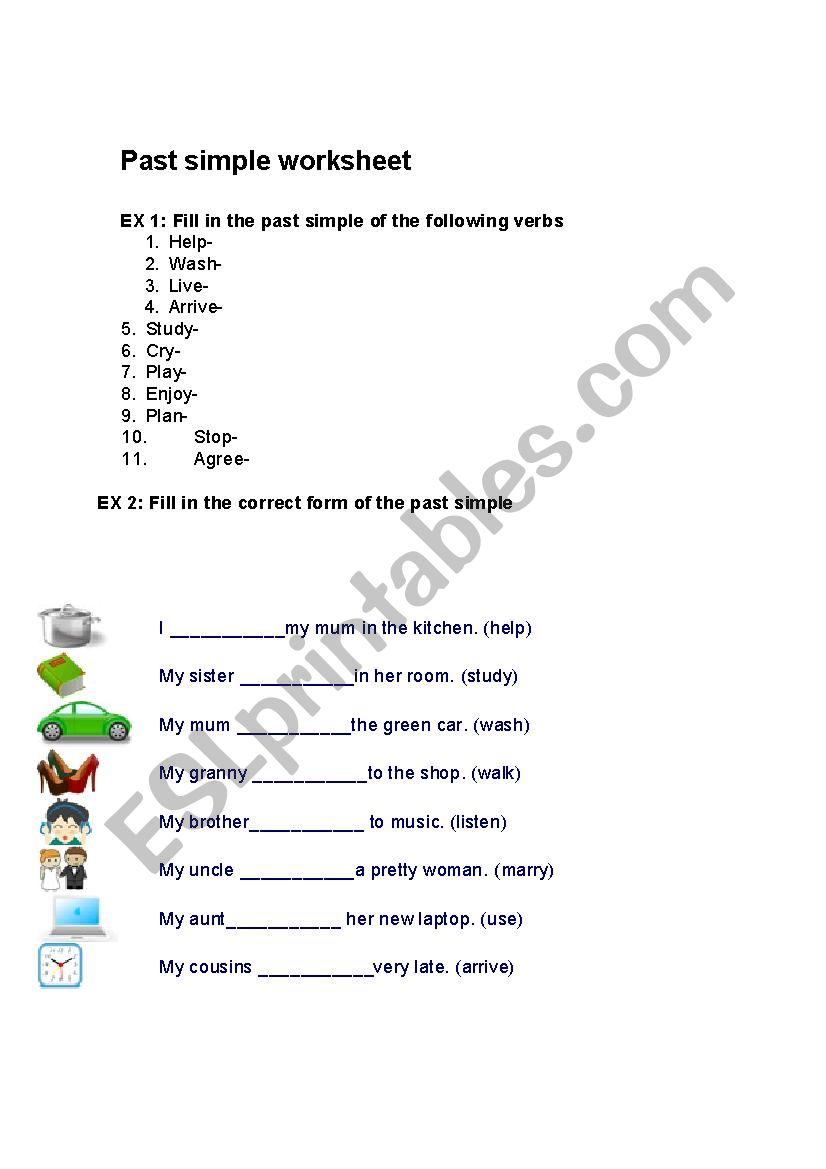 Past simple worksheet worksheet