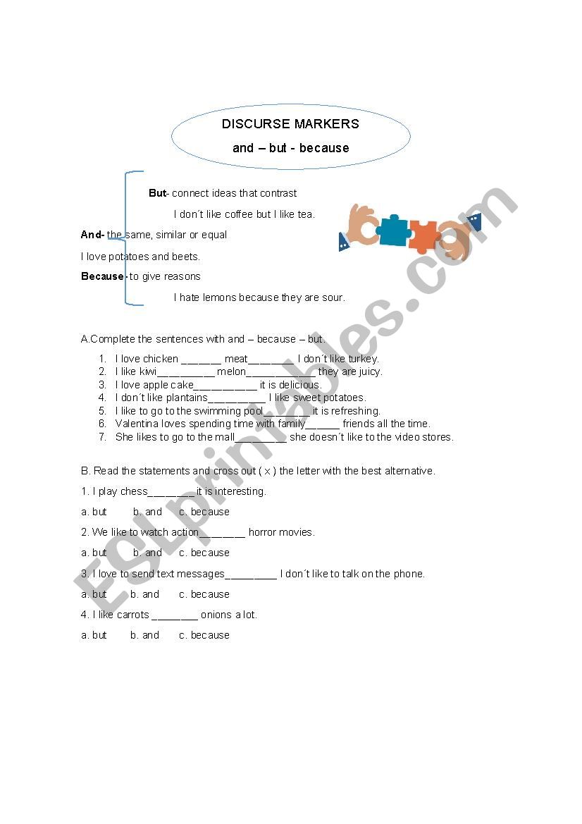 Discourse Markers worksheet