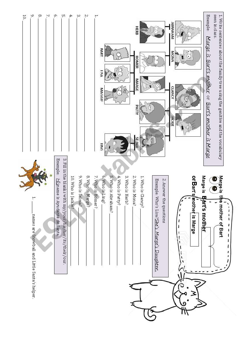 Genitive Possessive  worksheet