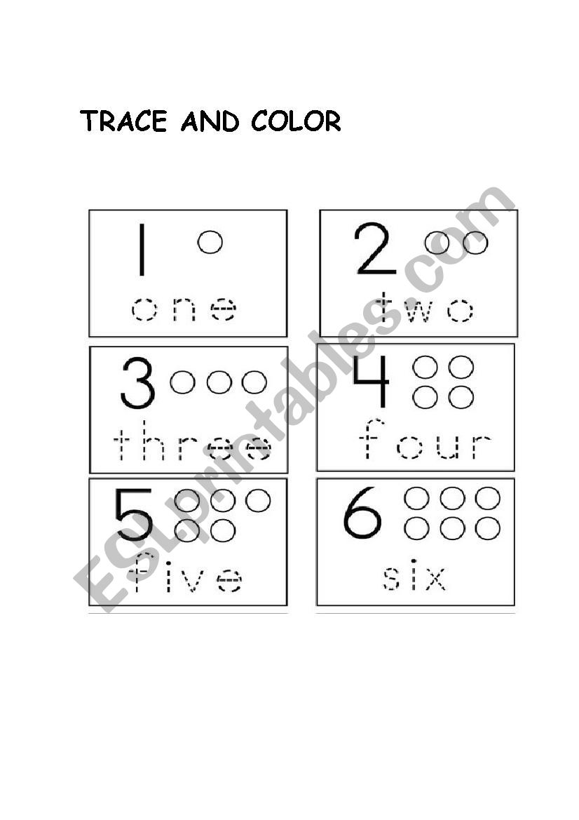 NUMBERS FOR KIDS worksheet