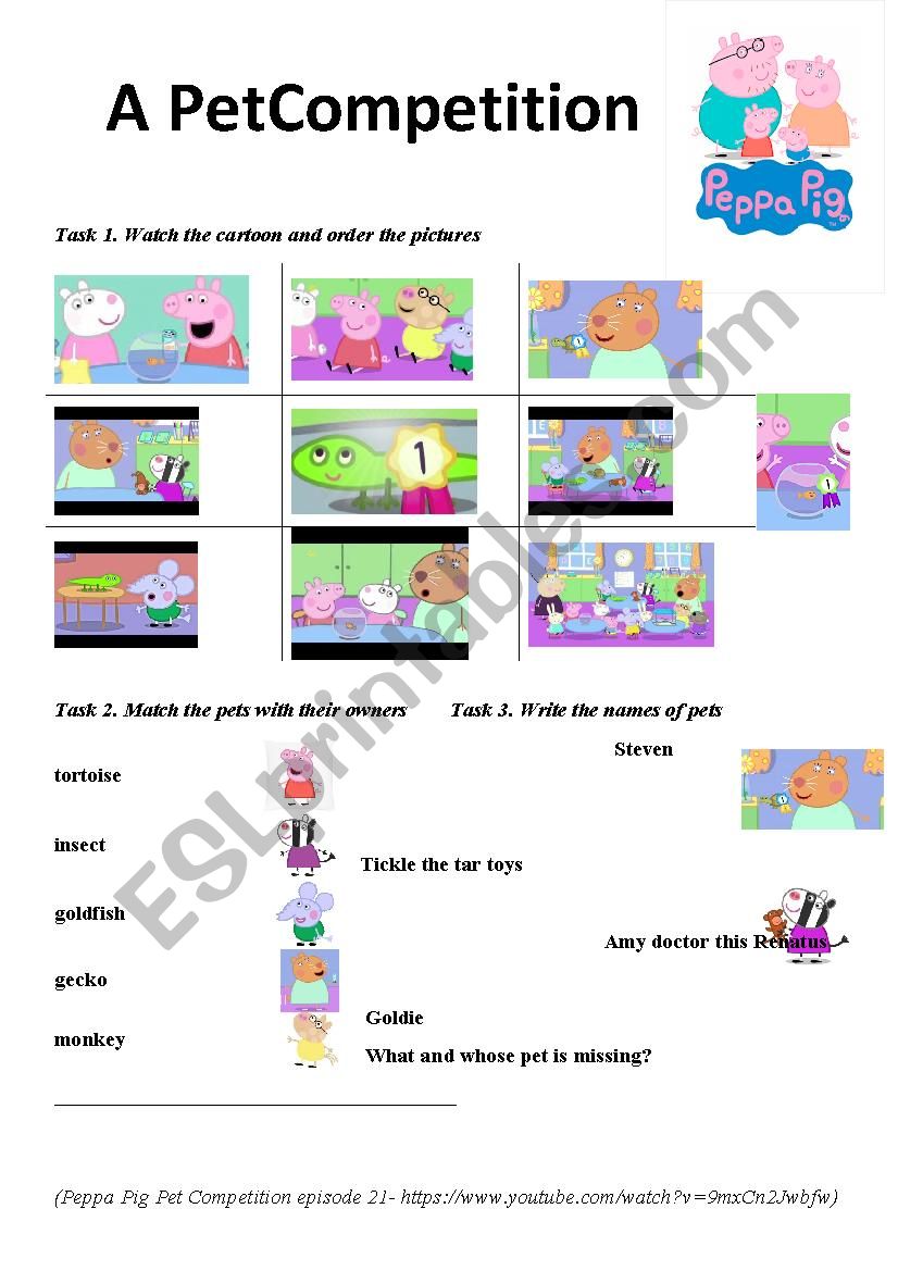 A pet Competition (peppa pig cartoon)