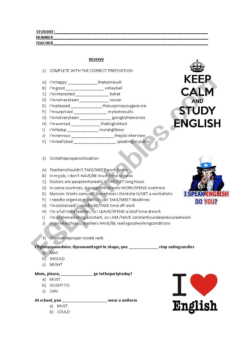 Review worksheet