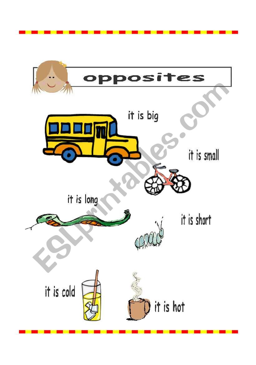 opposite worksheet