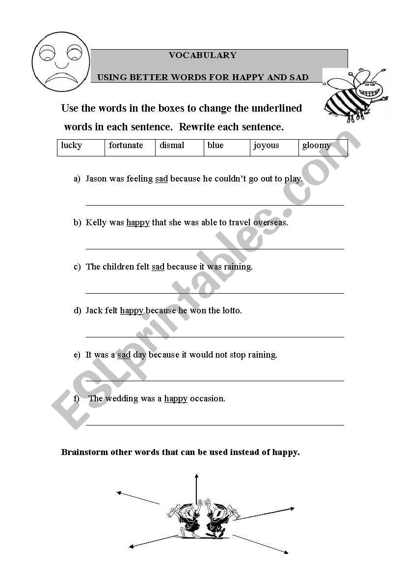 Vocabulary worksheet