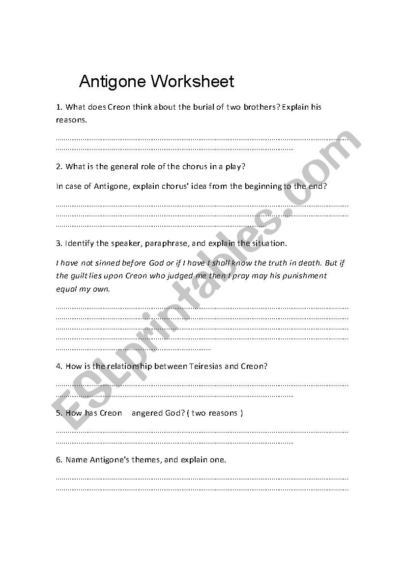 Antigone 2 worksheet