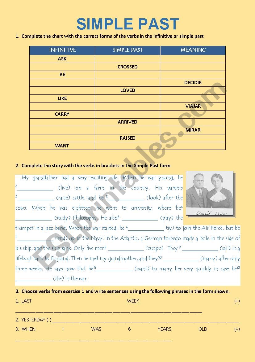 Simple Past worksheet