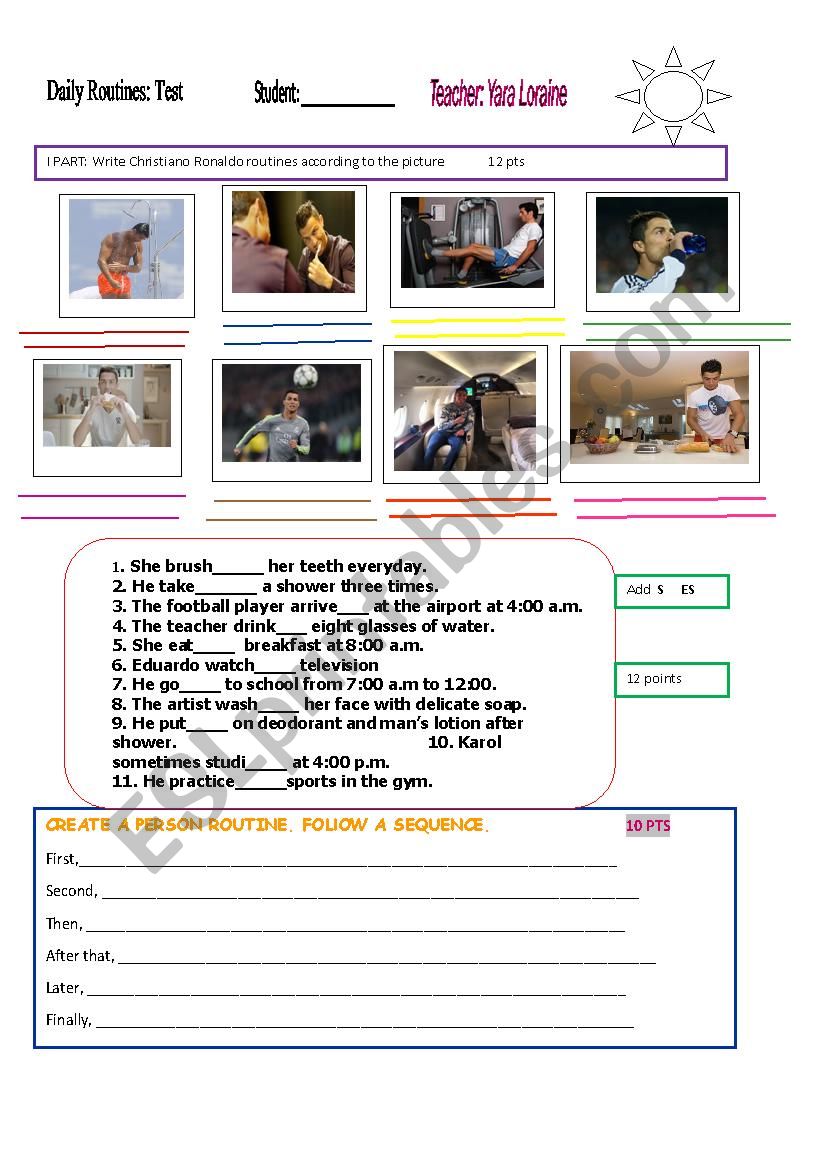 Daily Routines  worksheet