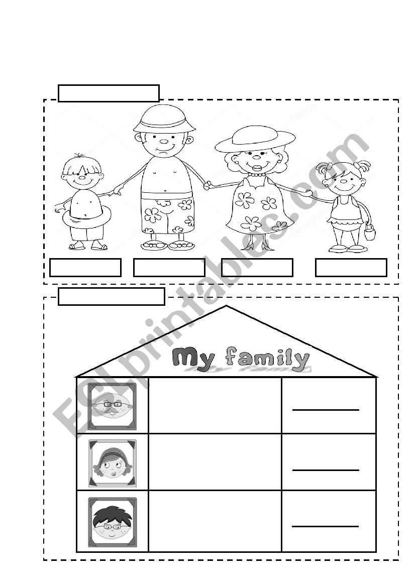 MY FAMILY worksheet