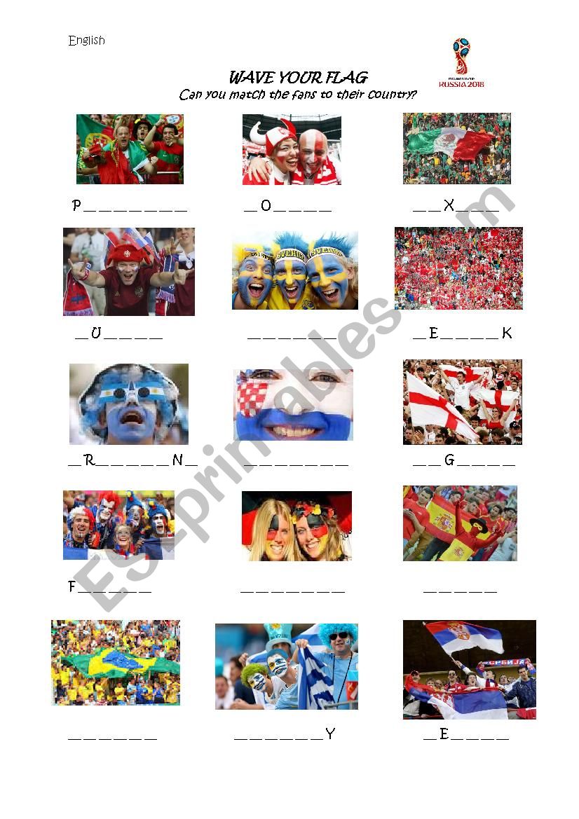 Waver your flag worksheet