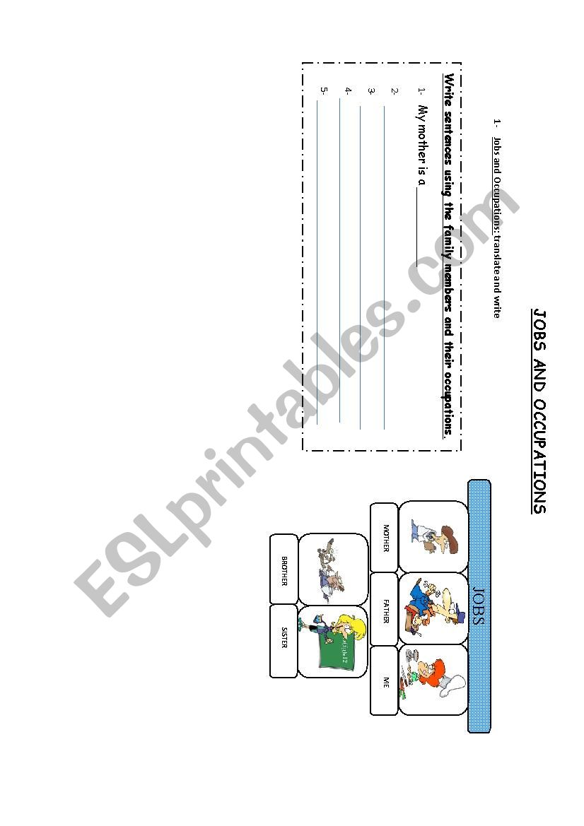 jobs and occupations and Family