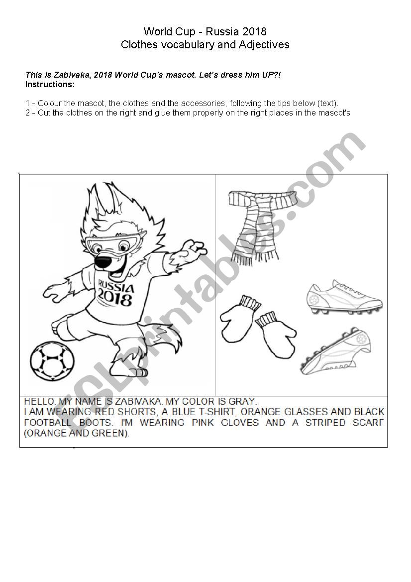 World Cup Russia 2018 worksheet