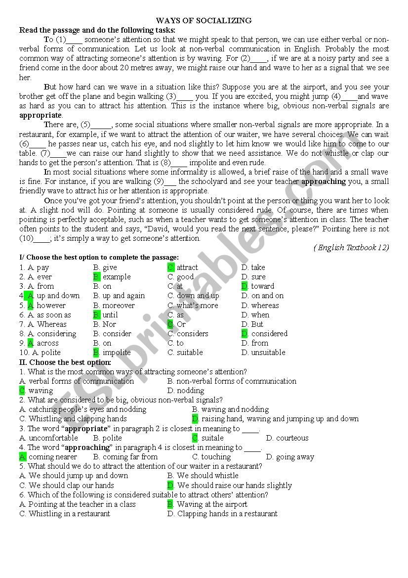 NON-VERBAL FORMS OF COMMUNICATION