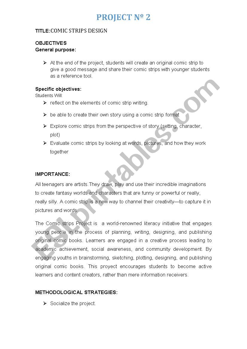 Comi Strips Design  worksheet