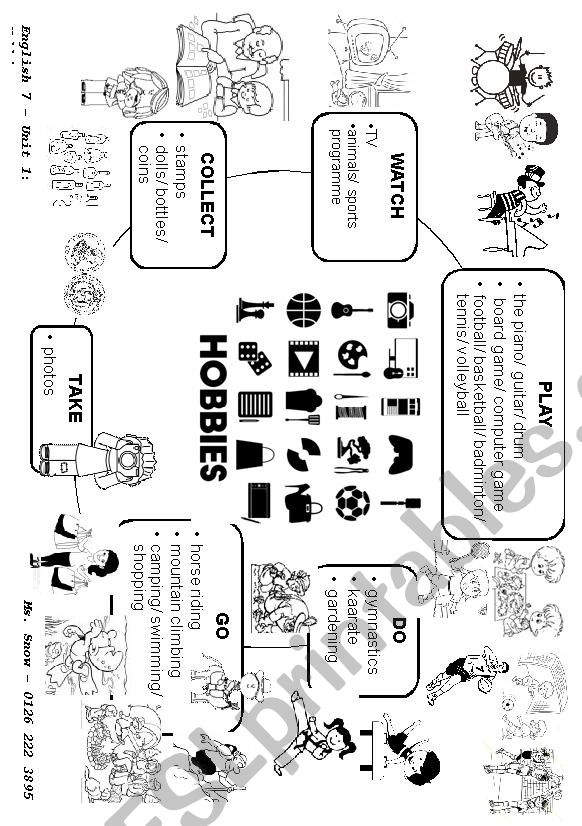 Hobbies  worksheet