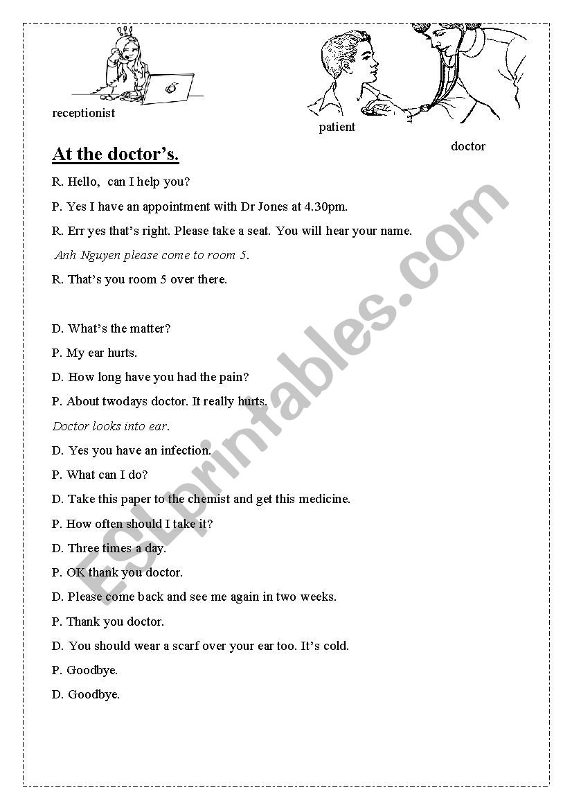 Role play - At the doctorÂ´s surgery.