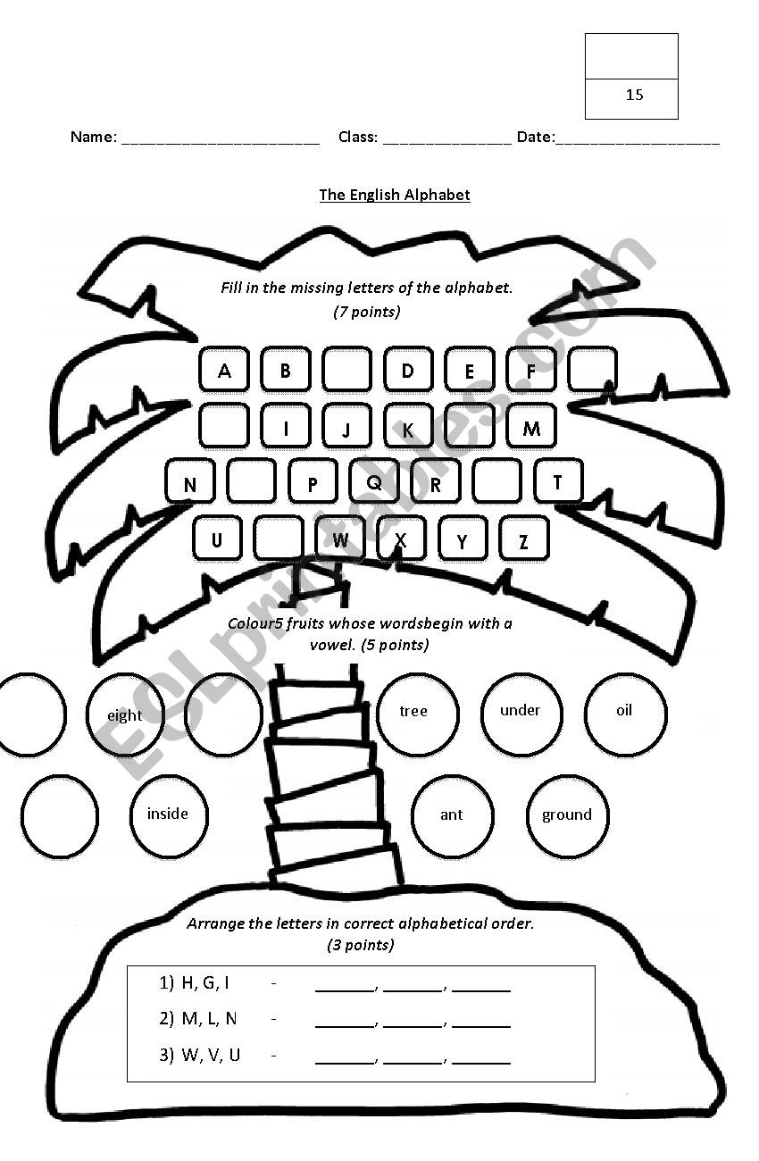 Alphabet worksheet