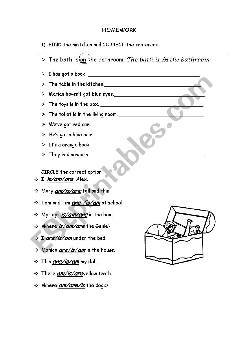 preposition of place, have got, 