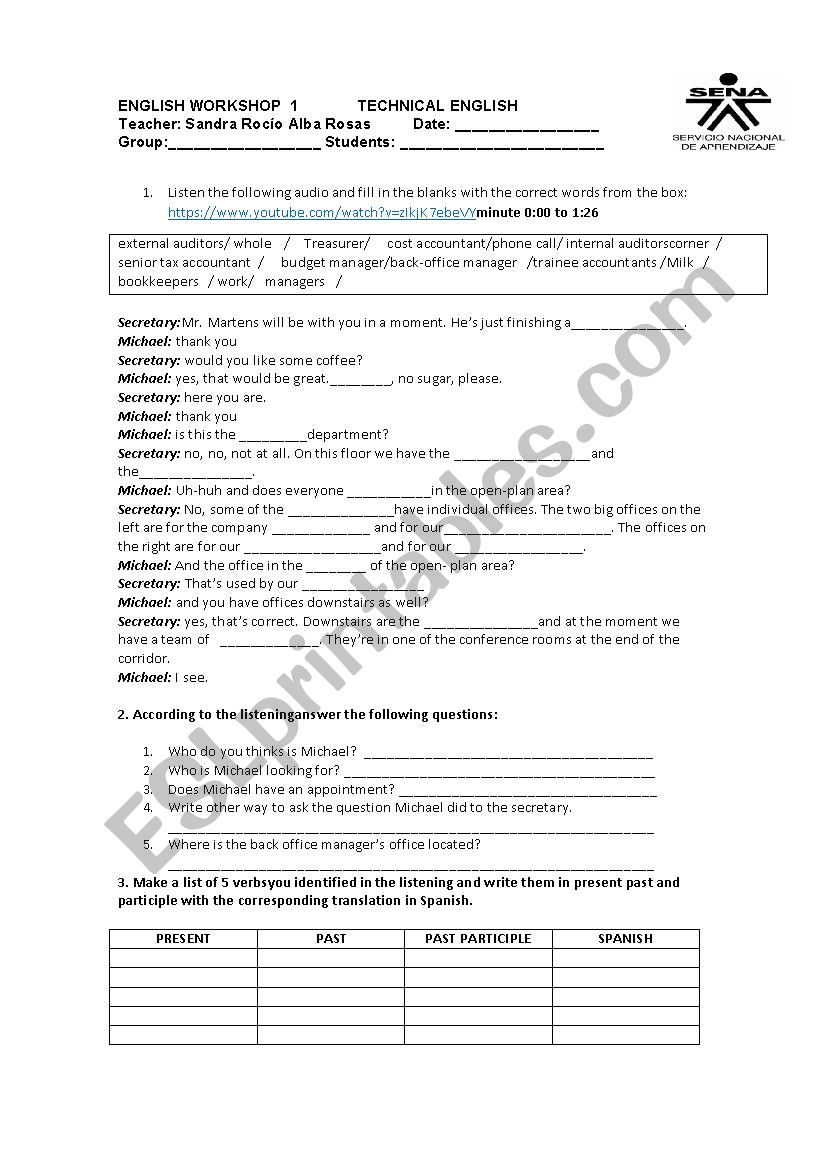 contability worksheet