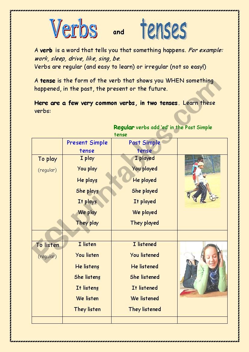 verb tense - simple past - ESL worksheet by aftab57