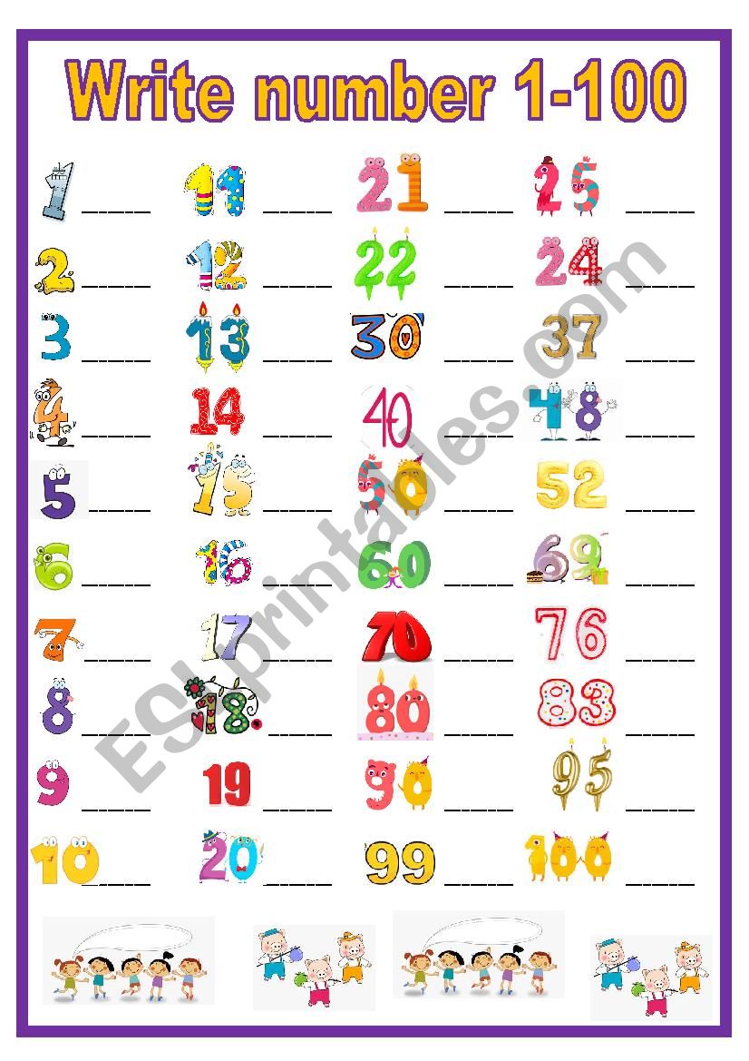 number worksheet