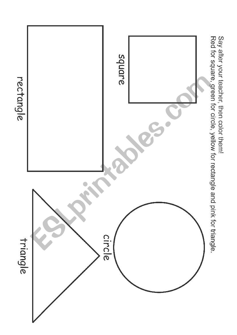 color and shape worksheet