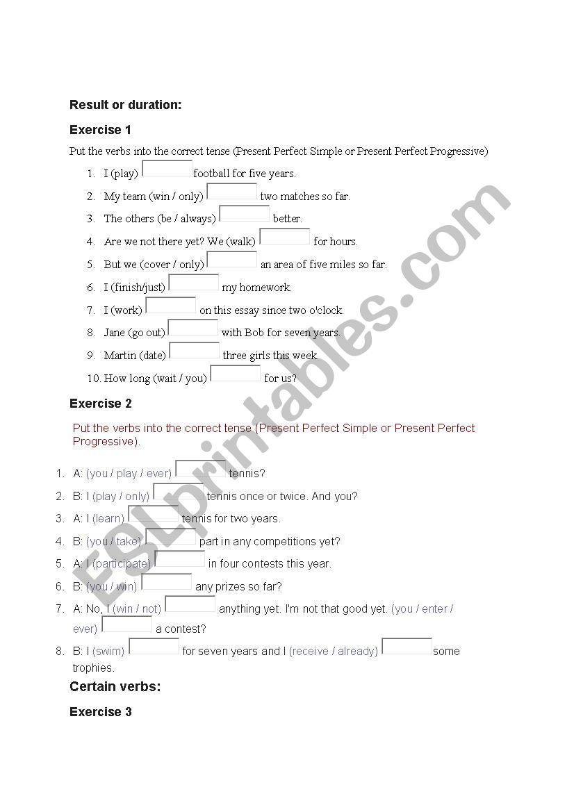 Present Perfect vs Continuous worksheet