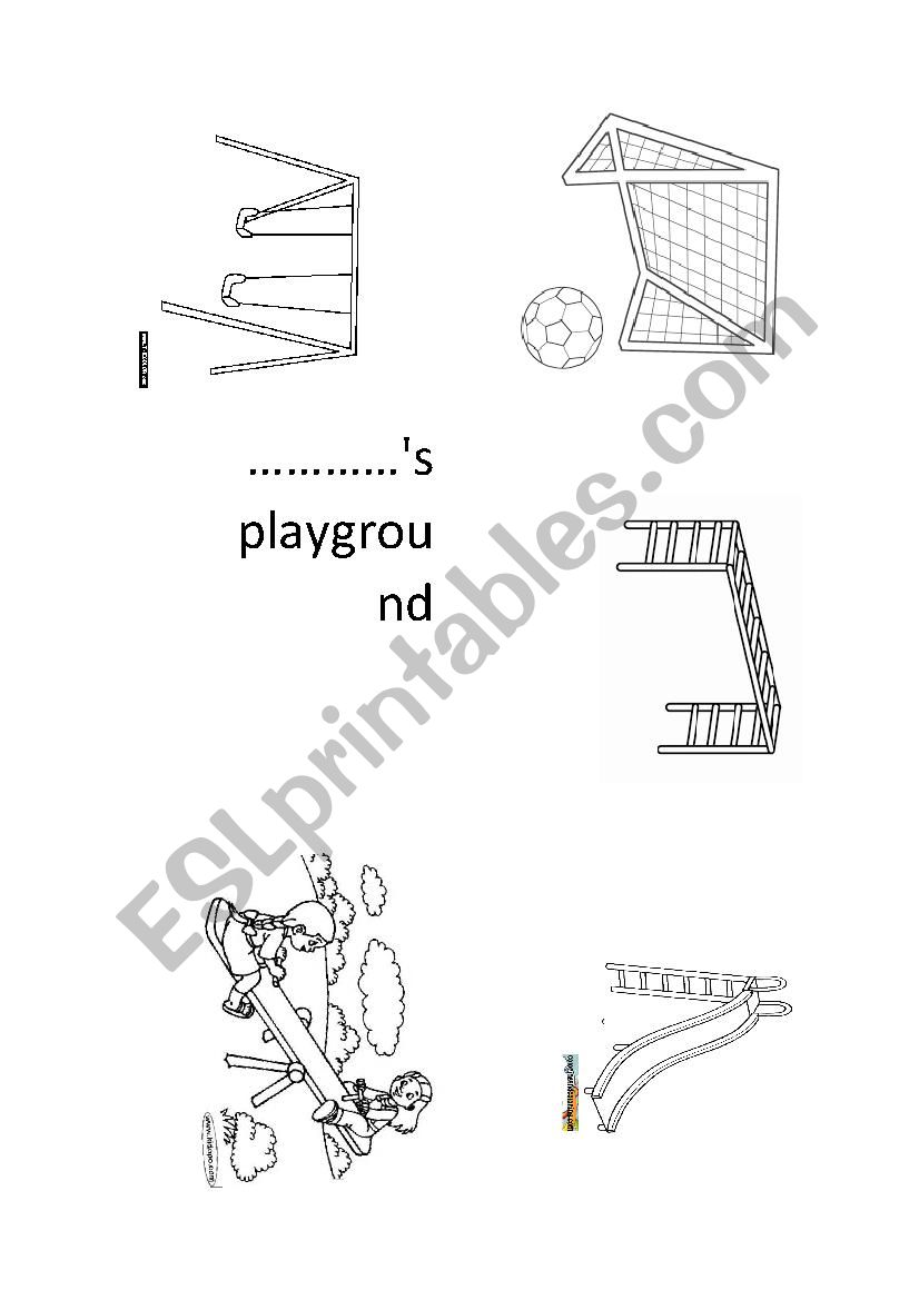 Playground Cut And Paste Worksheet