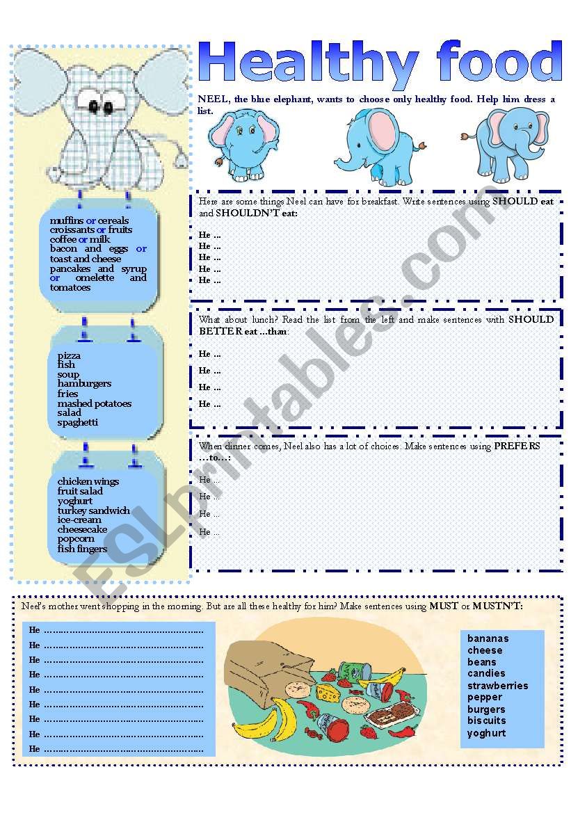 HEALTHY FOOD worksheet