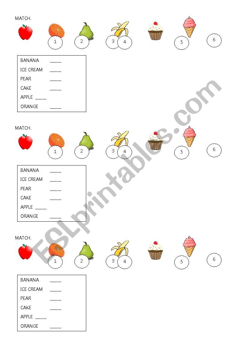 Food worksheet