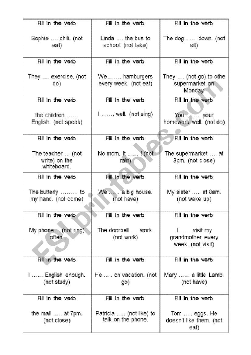 Boardgame, simple present worksheet