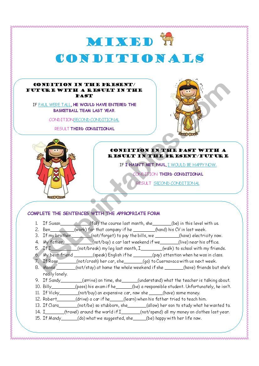 MIXED CONDITIONALS worksheet