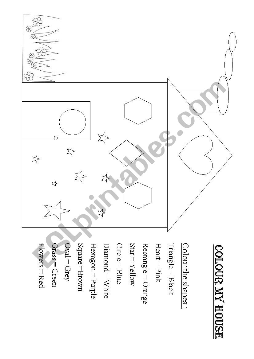 Shapes and colours worksheet