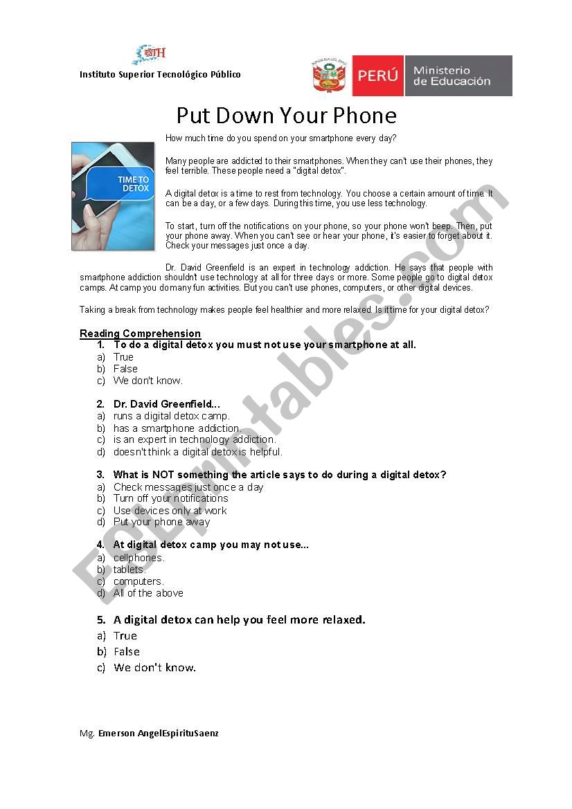 information technology worksheet