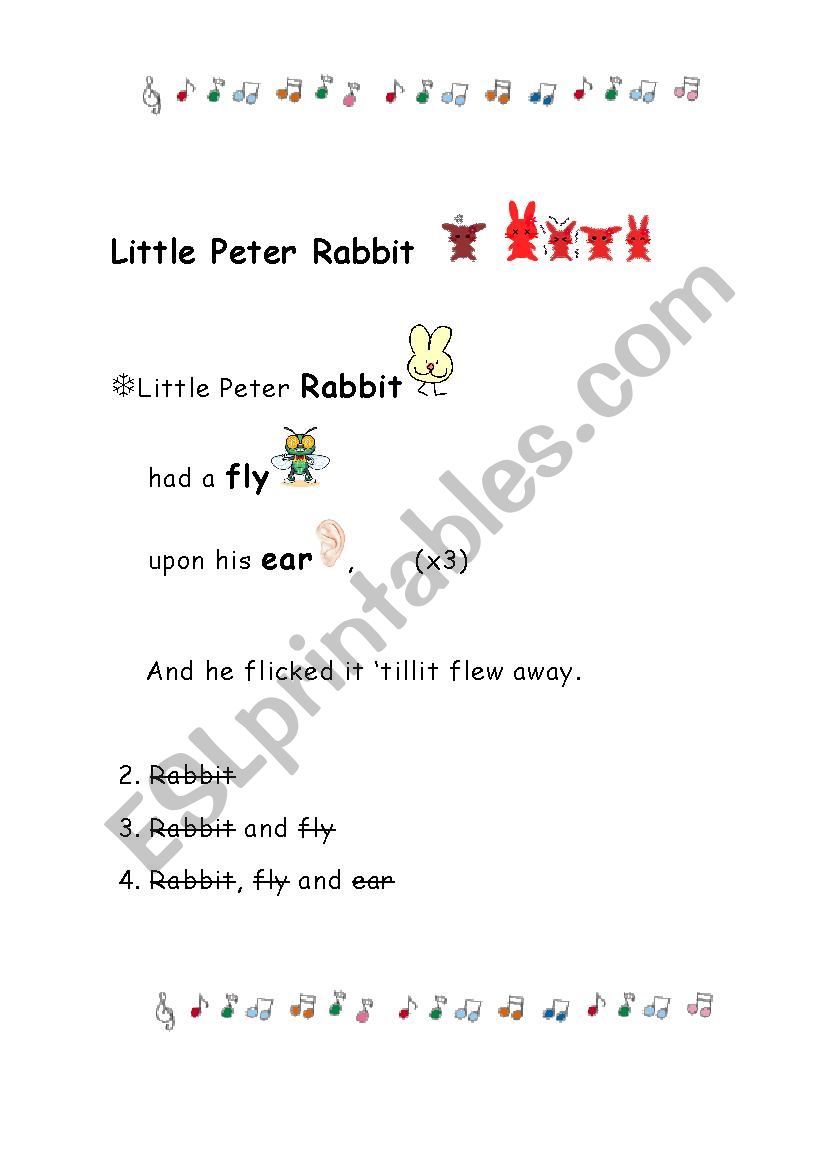 Little Peter Rabbit worksheet