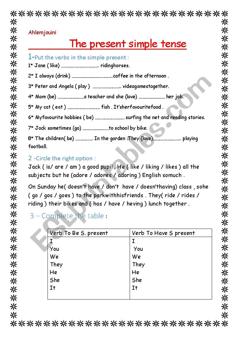 the-simple-present-tense-esl-worksheet-by-ahlemdreams