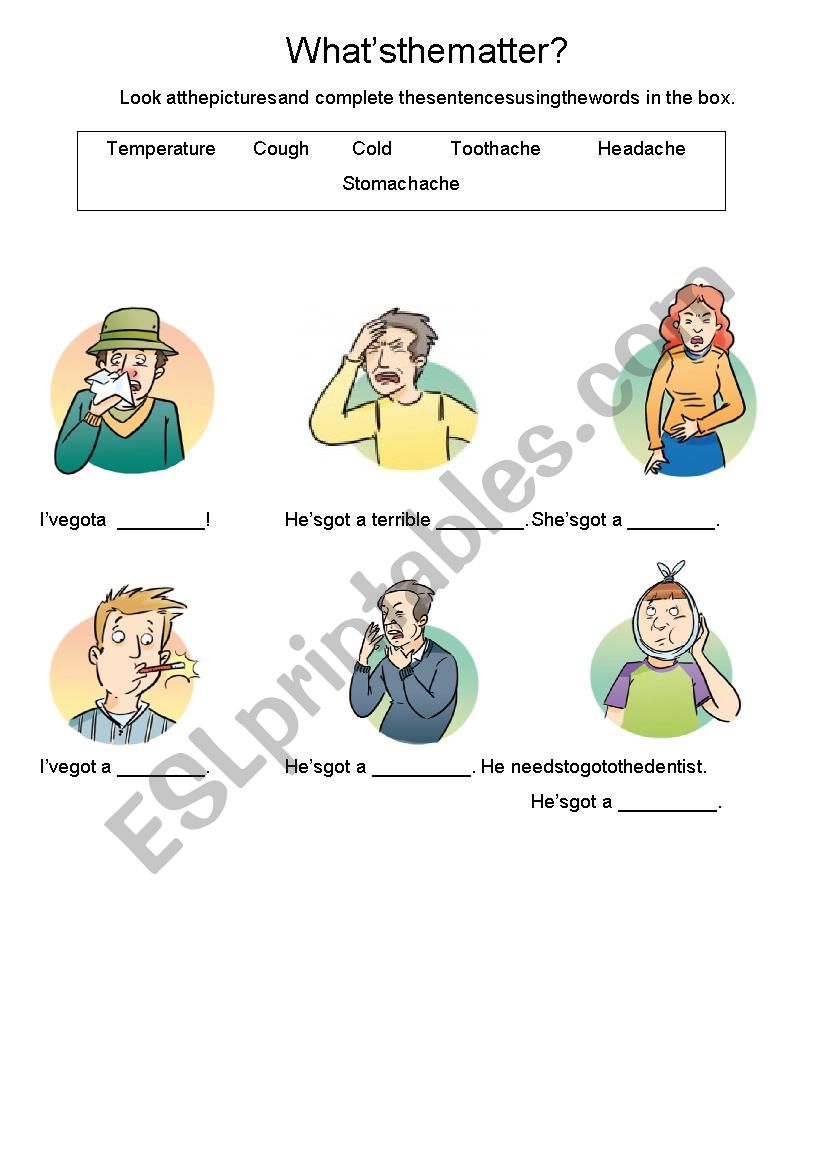 Whats the matter? worksheet
