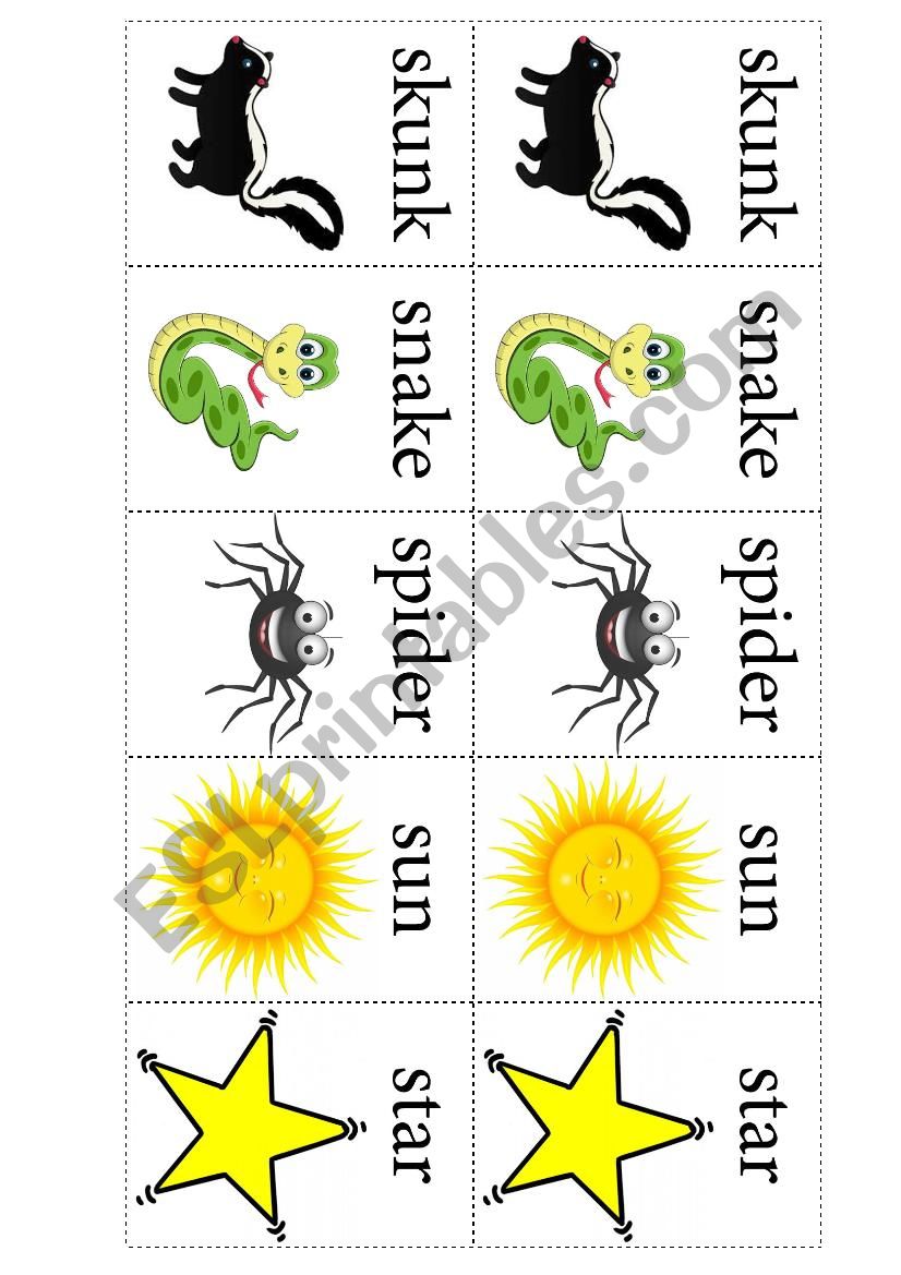 Letter S Flashcards worksheet