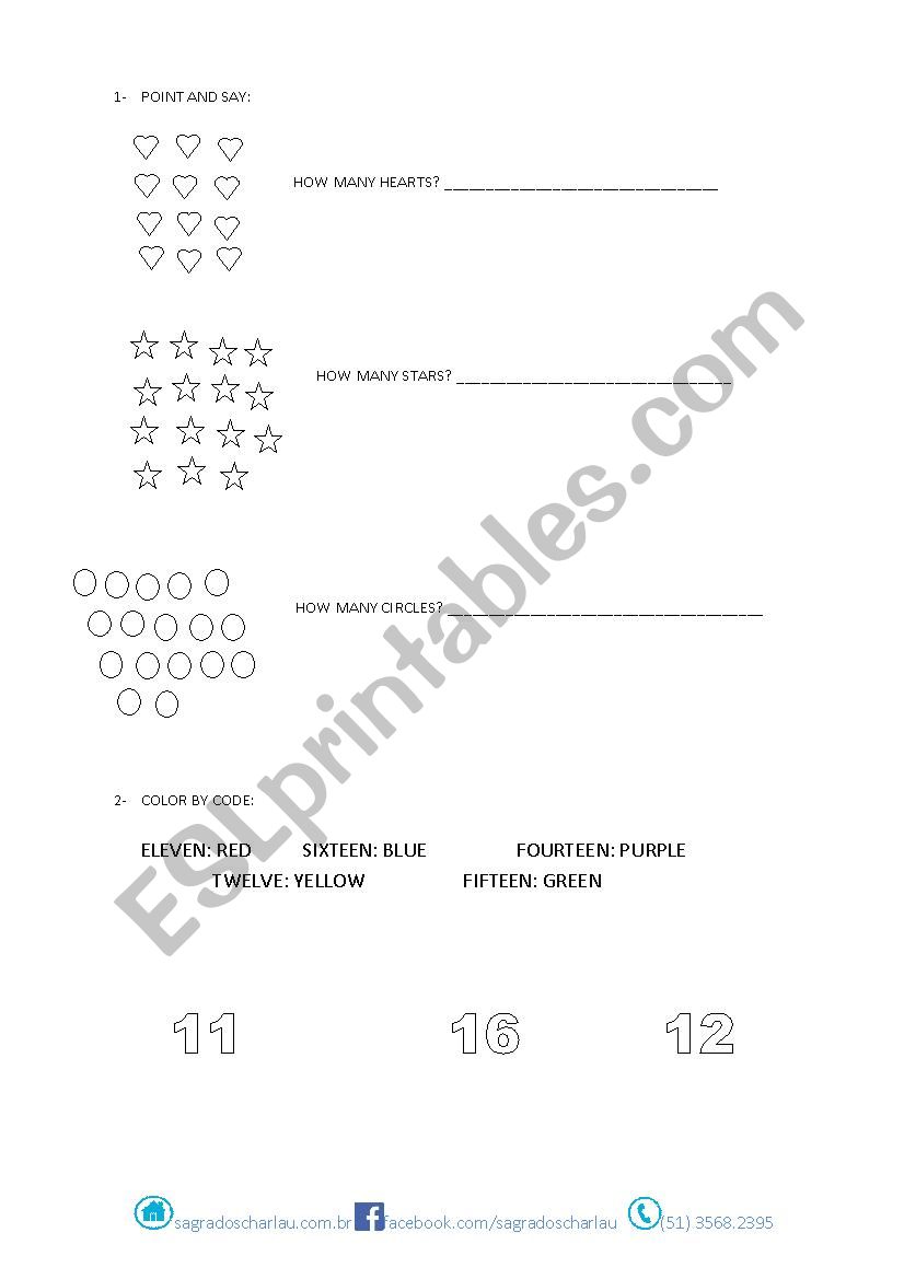 Numbers worksheet