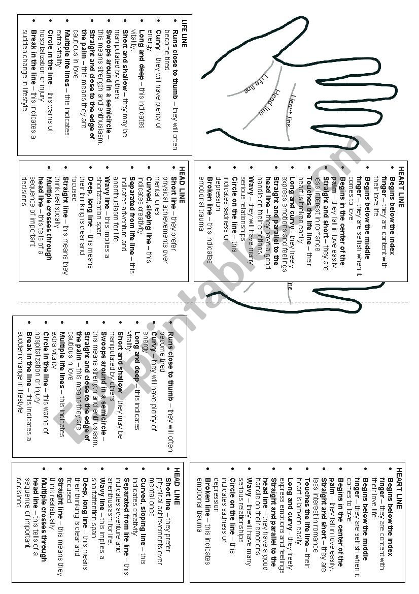 Will (for predictions) - Palm Reading Activity