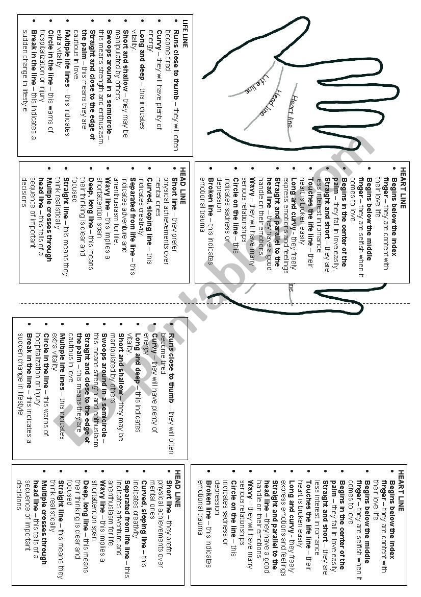 Will (for predictions) - Palm Reading Activity