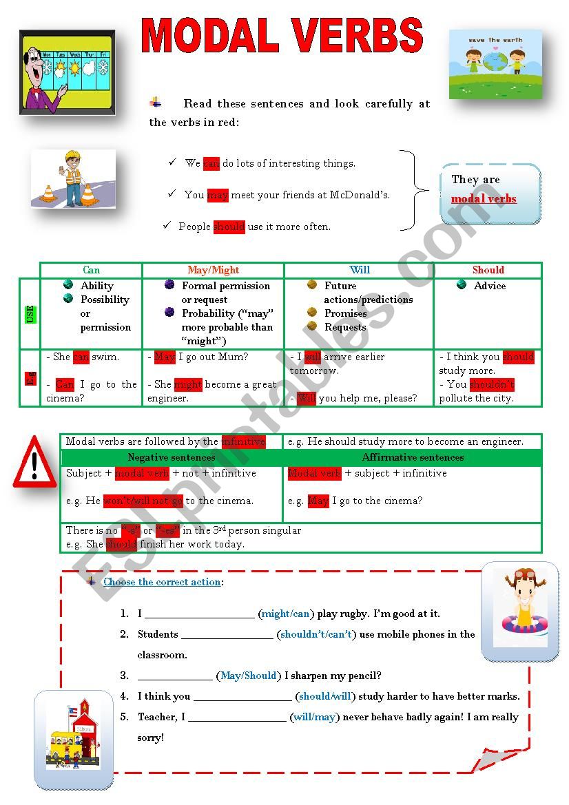 MODAL VERBS - RULES AND EXERCISES