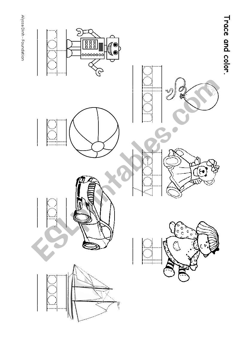 My Toys worksheet