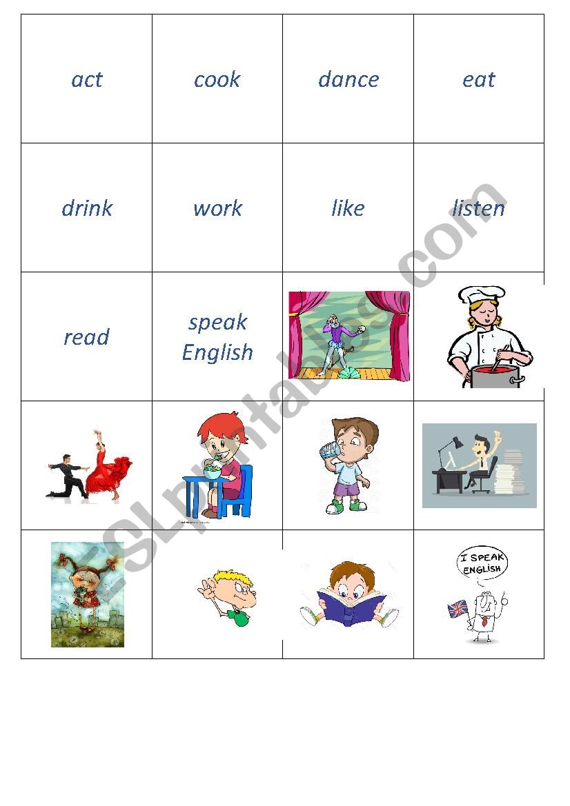 Verbs worksheet