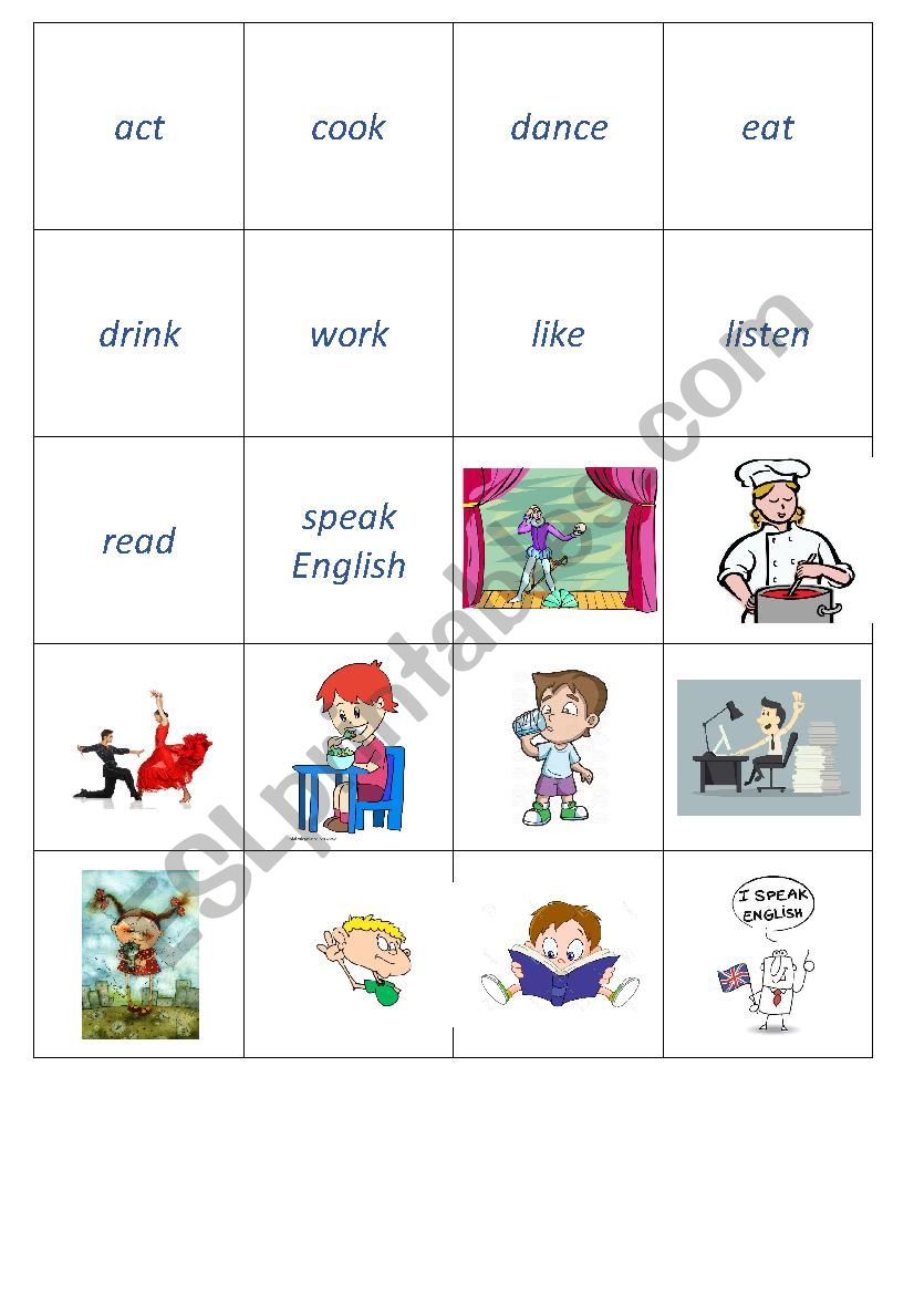 Verbs worksheet