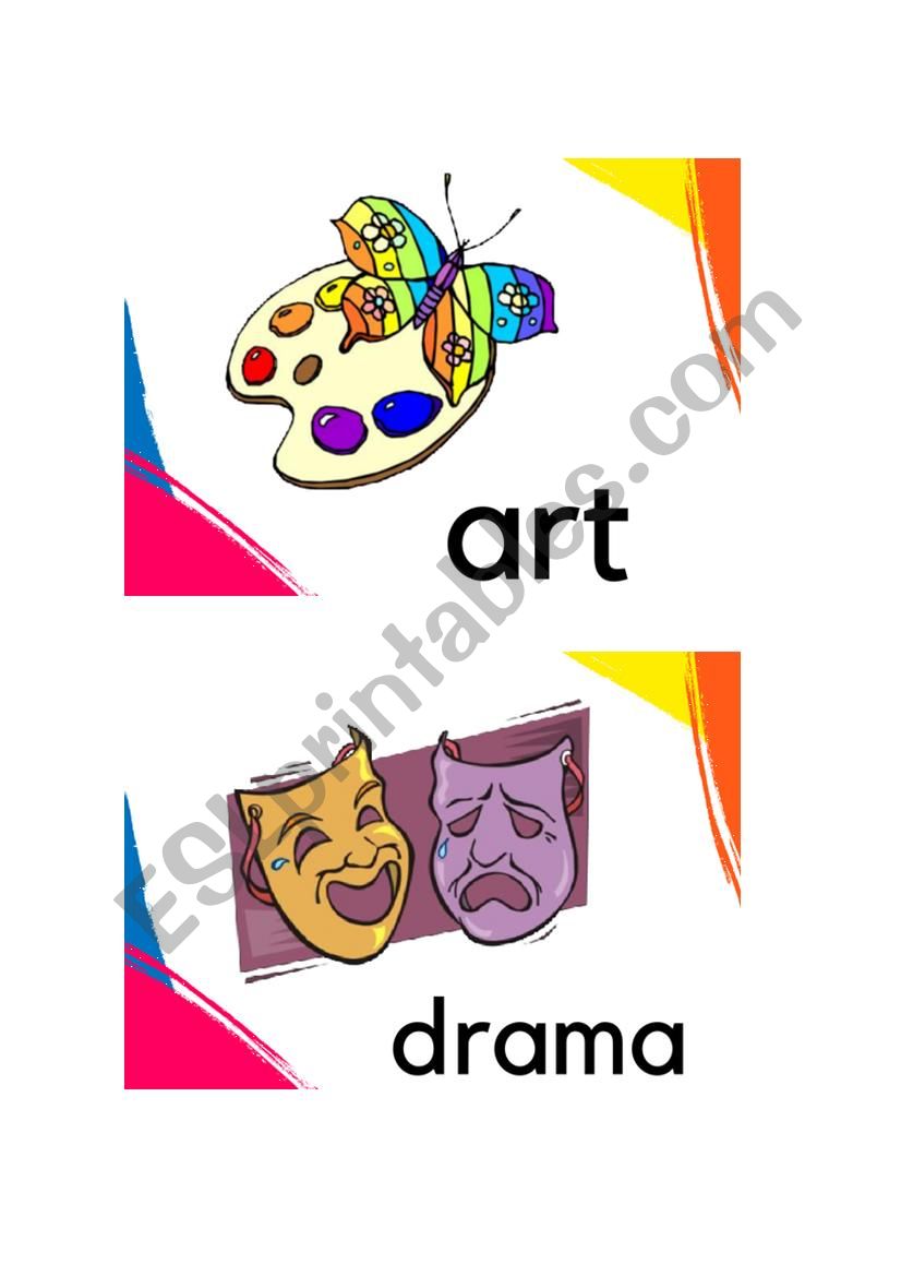 Flashcards - School Subjects 1