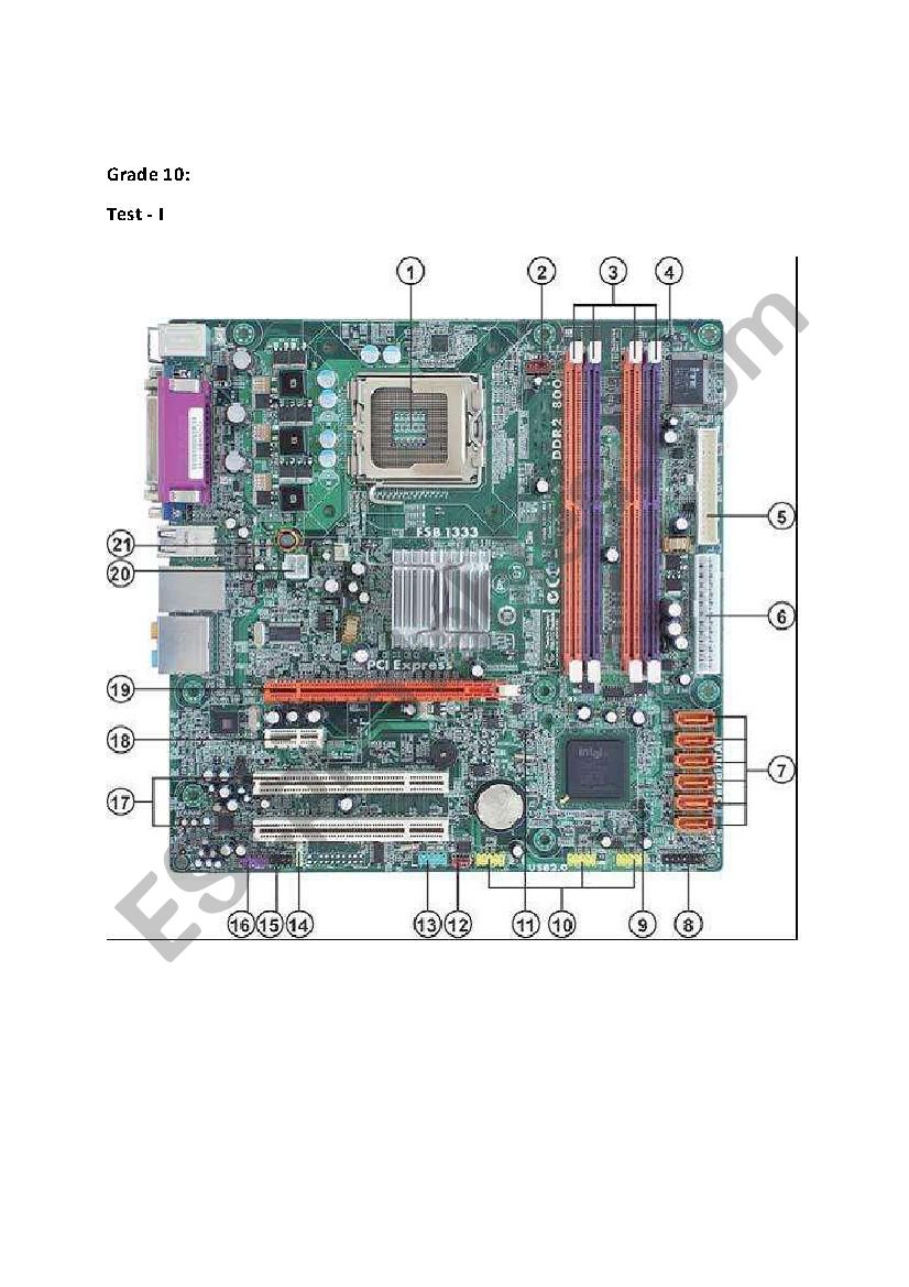 MotherBoard Identification worksheet