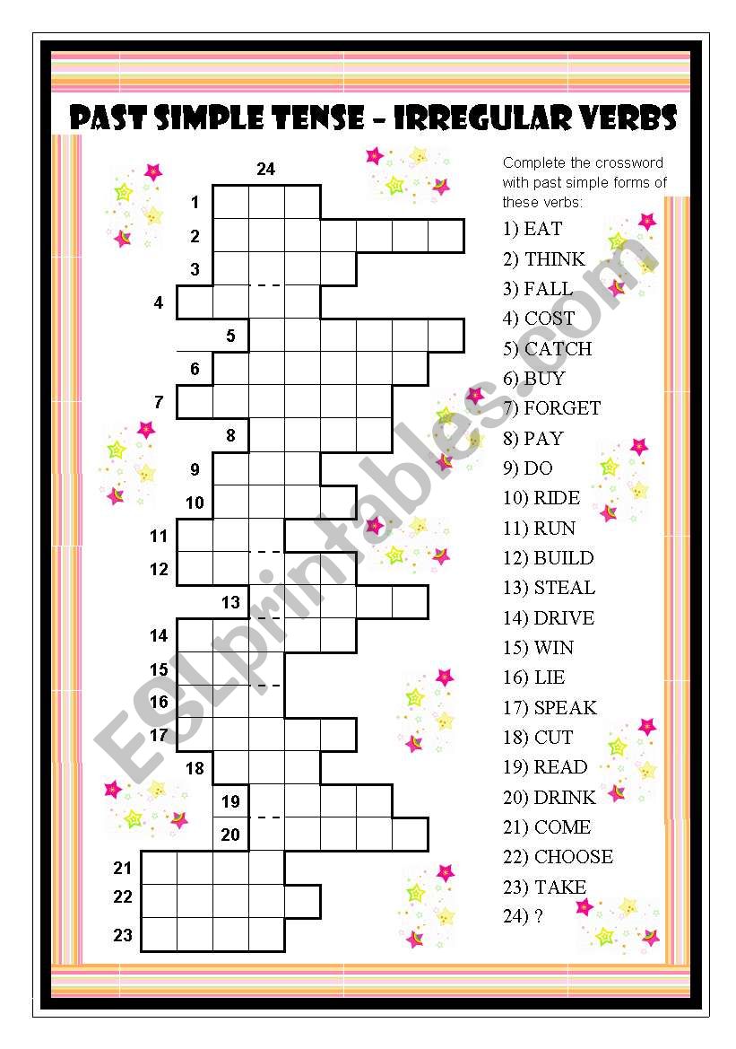 PAST SIMPLE TENSE worksheet