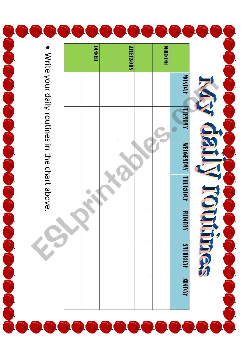 Daily Routines  worksheet