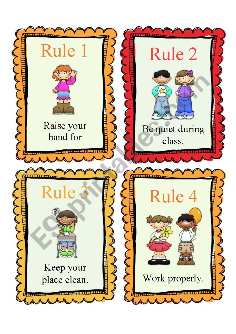 Rules - ESL worksheet by caroaidaam